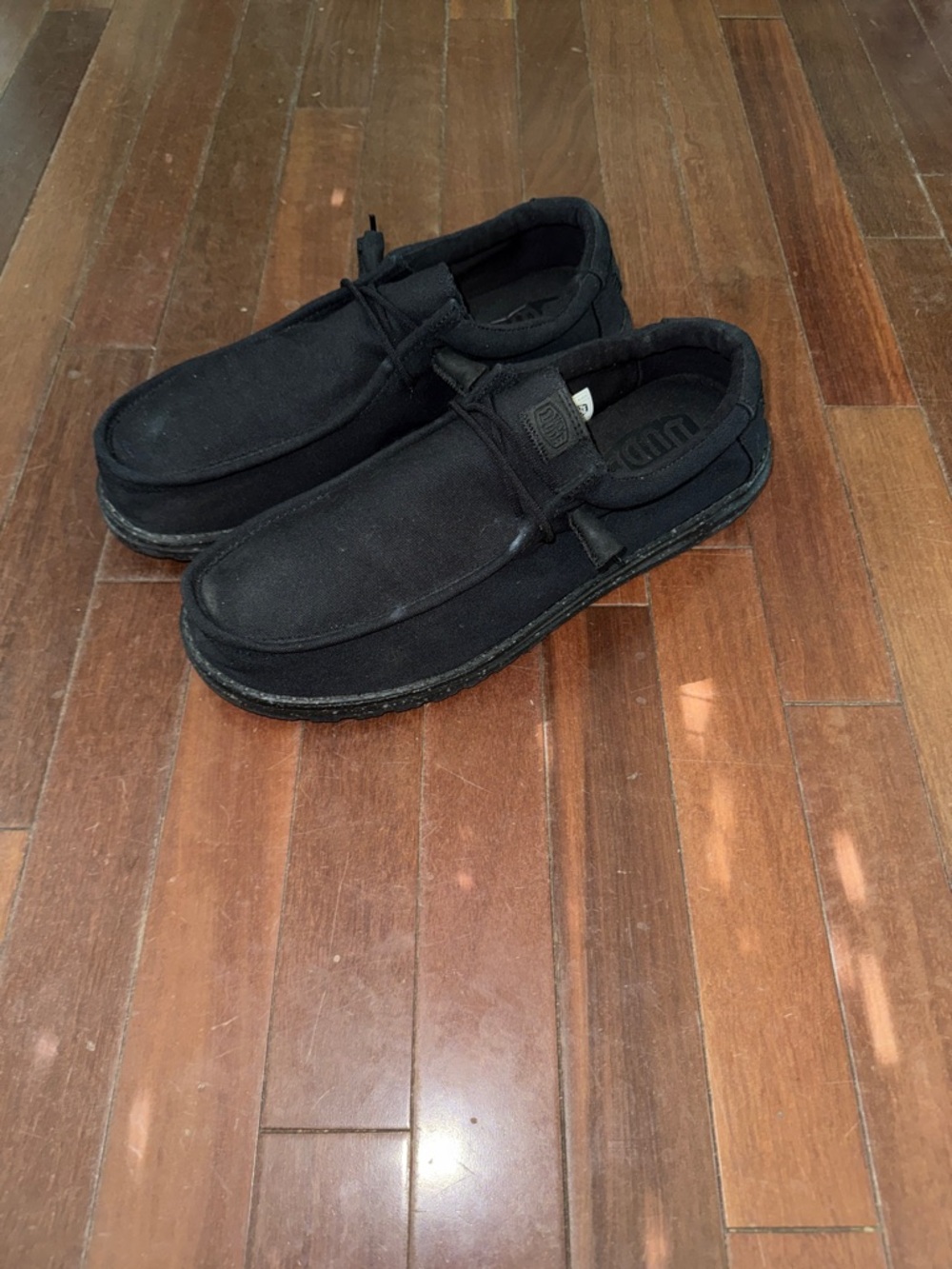Hey Dude Men's Black Slip-On Loafers
